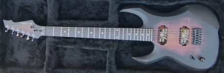 Schädlbläd Tinnitus heavy metal guitar rock high gain pickup black purpel